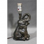 vintage 1920s bronzed spelter elephant lamp