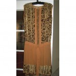 vintage 1920s burnout flapper dress with mink hem underslip