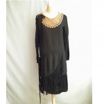 vintage 1920s crepe dress