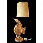 vintage 1940s wood carved seahorse lamp z