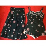 vintage 1950s de weese swimsuit with matching skirt z