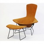 vintage 1950s harry bertoia bird lounge chair and ottoman z