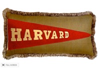 vintage 1950s pennant pillow