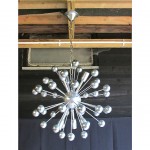 vintage 1960s chrome sputnik ceiling light z