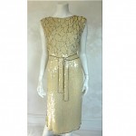 vintage 1960s montaldos silk sequin cocktail dress z