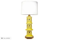 vintage 1960s pagoda table lamp