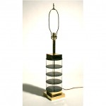 vintage 1970s brass and lucite table lamp z