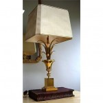 vintage 1970s gilt bronze lamp