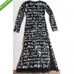 vintage 1990s london protest graffiti dress