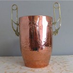 vintage art nouveau copper and dress hammered champagne bucket z