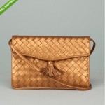 vintage bottega veneta metallic woven shoulder bag