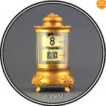 vintage c. 1903 ansonia brass plato flip clock