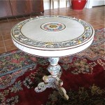 vintage capodimonte italian porcelain side table z