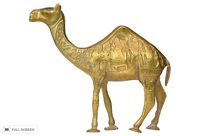 vintage carved brass camel