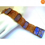 vintage french art deco art glass bracelet