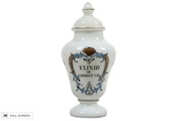 vintage handpainted french apothecary bottle