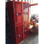 vintage industrial metal cabinet