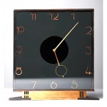 vintage kienzle bronze and glass desk clock