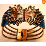 vintage matisse copper sunburst bracelet