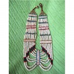 vintage native american seed bone bead necklace