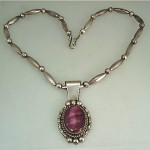 vintage navajo silver spiny oyster shell pendant necklace z