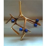 vintage ole lynggaard 14k lapis brooch pendant