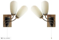 vintage pair of german wall sconces