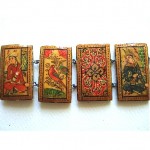 vintage persian handpainted bone story bracelet