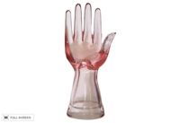 vintage pink glass hand