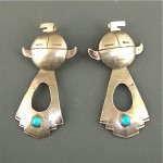 vintage sterling kachina earrings