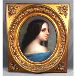 antique 19th century henri peters gray oil portrait z