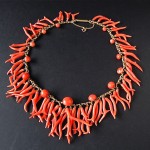 antique victorian coral necklace