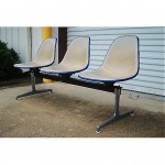 vinage herman miller tandem bench airport seating z