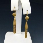 vintage 18k gold dangle earrings