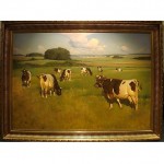 vintage 1900s knud edsberg danish landscape oil painting