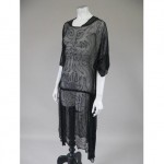 vintage 1920s heavily beaded chiffon flapper dress z