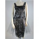 vintage 1920s sequin tulle overdress z