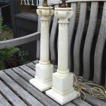vintage 1940s italian alabaster table lamps
