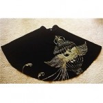 vintage 1950s velvet gold bird embroidered skirt z