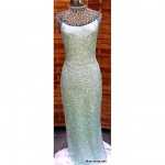 vintage 1960s gene shelly wool sequin evening gown