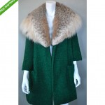 vintage 1960s lilli ann fox collar swing coat