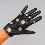 vintage 1960s pierre cardin leather polka dot driving gloves