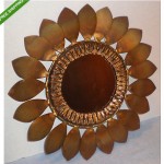 vintage 1968 curtis jere sunflower mirror