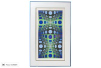 vintage 1970s victor vasarely op art print