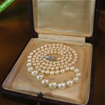 vintage art deco graduated culture pearl necklace