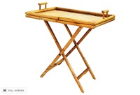 vintage bamboo tray table