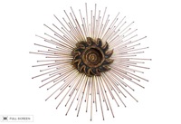 vintage brass sunburst wall sculpture