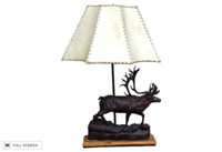 vintage bronze buck lamp