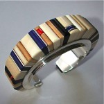 vintage charles loloma inlay bracelet z