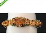 vintage chinese 14k filigree enamel bracelet